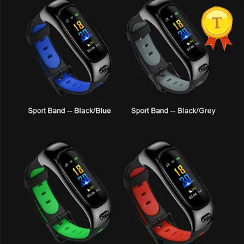 2019 Умные часы с сердечным ритмом, Bluetooth-гарнитура, цветной смарт-браслет, водонепроницаемые наушники, датчик артериального давления, защита от потери