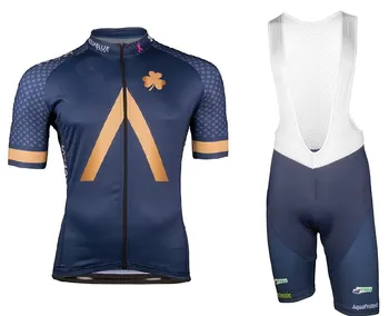 2018, мужская велосипедная майка цвета морской волны, велосипедная одежда с коротким рукавом и шорты с нагрудником, Быстросохнущая велосипедная одежда Ropa Ciclismo