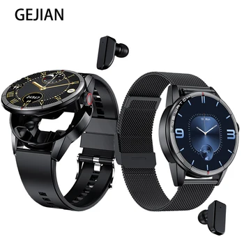 Смарт-часы GEJIAN R6 Headset Two In One X7 Обновленной версии с ультратонким Сенсорным экраном 1.32 с большим экраном IP67 и водонепроницаемым Металлическим корпусом
