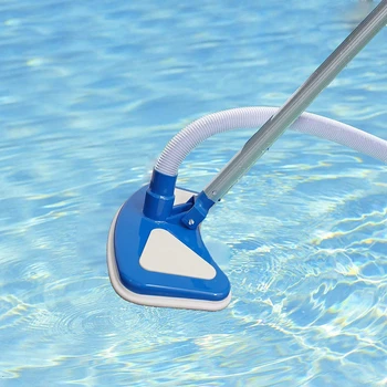 Пластиковая всасывающая головка для бассейна Портативная вакуумная синяя и белая щетка для очистки всасывающей головки для бассейна спа-бассейна