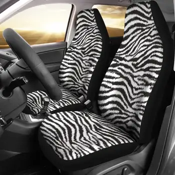 Белый чехол для сиденья с рисунком тигра, Комплект чехлов для автомобильных сидений, 2 шт., автомобильные аксессуары, автомобильные коврики
