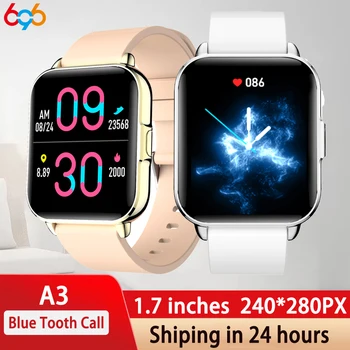 2022 Новые смарт-часы Blue Tooth Call, женские наручные часы, играющая музыка, 1,7 дюйма, мужские спортивные смарт-часы для отслеживания сердечного ритма, спортивные часы для мужчин