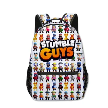 Stumble Guys 3D Игровой рюкзак Для детей, сумка для ноутбука с героями мультфильмов Аниме, ученики начальной средней школы, Мальчики, девочки, Школьный рюкзак