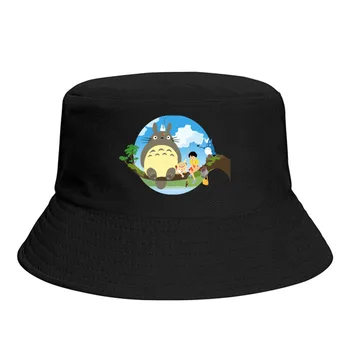My Neighbor Totoro Studio Ghibli, мужская и женская панама, уличная ветрозащитная толстая панама, солнцезащитные шляпы с козырьком, рыбацкие кепки