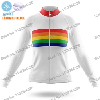 2023 Женская велосипедная одежда Rainbow Pride в стиле Ретро, Зимняя Велосипедная Майка для девочек, Велосипедная рубашка с длинными рукавами, Велосипедная рубашка Майо