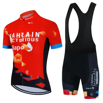 Новый комплект майки для велоспорта BAHRAIN Team Pro, мужской комплект для велоспорта, одежда для занятий спортом на открытом воздухе, дышащая велосипедная одежда MTB, комплект одежды для велоспорта