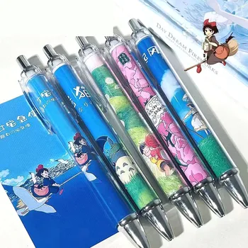 30 шт./лот, креативная гелевая ручка Totoro Press, милые ручки для подписи черными чернилами 0,5 мм, Канцелярские Подарочные школьные принадлежности
