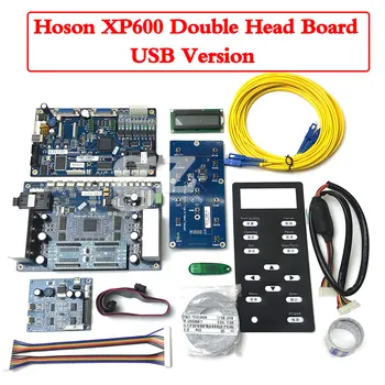 Один комплект, двойная печатающая головка xp600, плата USB Hoson, ключ-ключ, комплект платы принтера для принтера на основе ЭКО-растворителя/воды