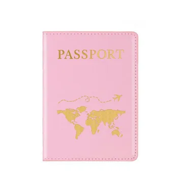 Карта мира, обложка для паспорта из искусственной кожи, модный женский чехол для паспорта, чехол для мужчин, проездной документ, чехол для кредитной карты, кошелек