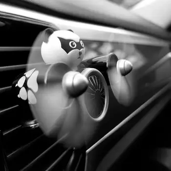 Автомобильный Вентиляционный Парфюм Портативный Автомобильный Освежитель Воздуха Легкий Устраняет Неприятные Запахи Pretty Car Panda Pilot Air Vent Fragrance Decor